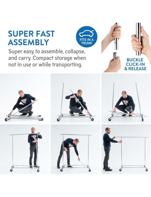 CM-50 TELESCOPIC CLOTHES HANGER L112-176 x W43 x H159