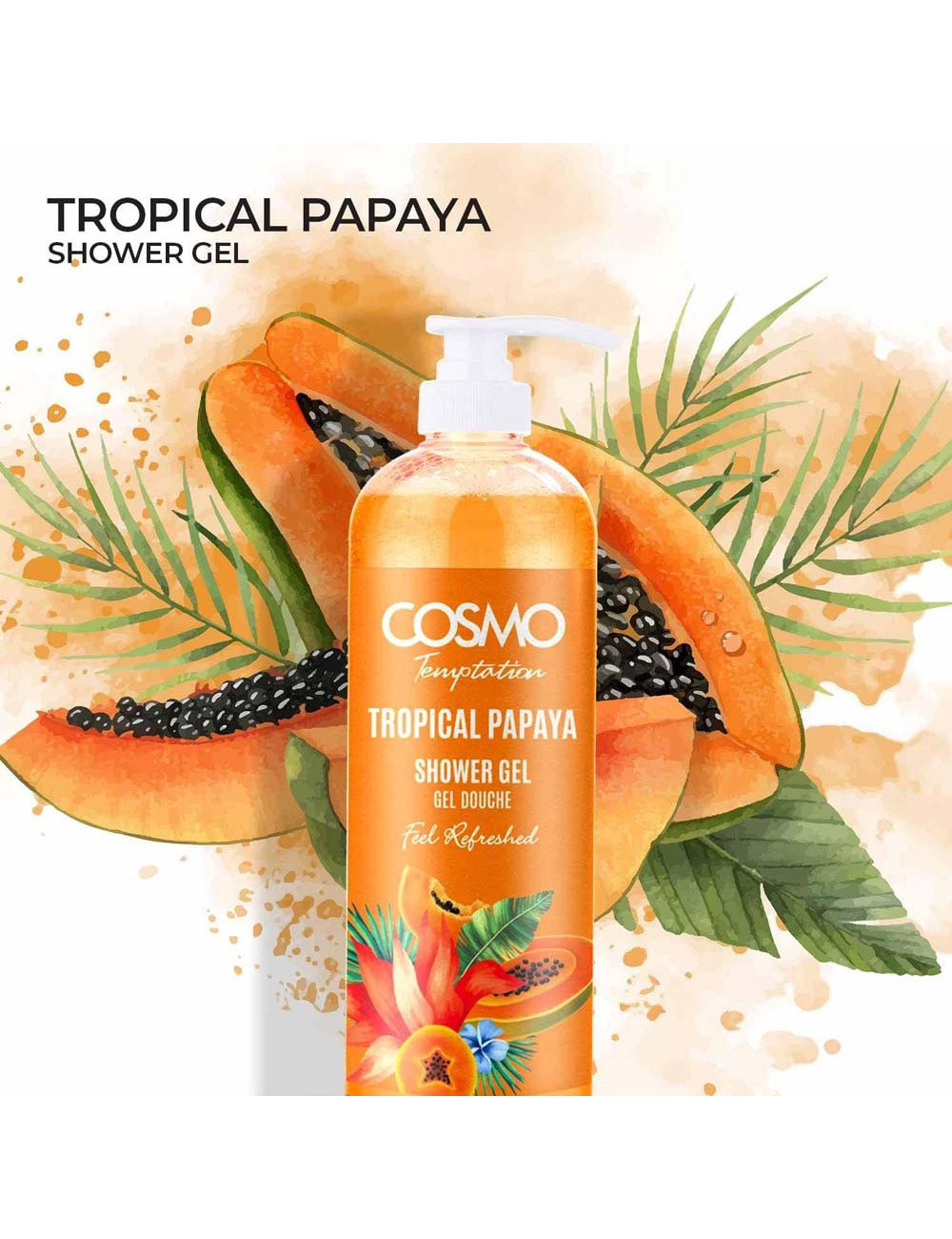 COSMO SHOWER JEL PAPAYA 1000ML