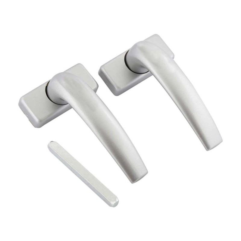 DOOR LOCK HANDLE ALUMINIUM SILVER