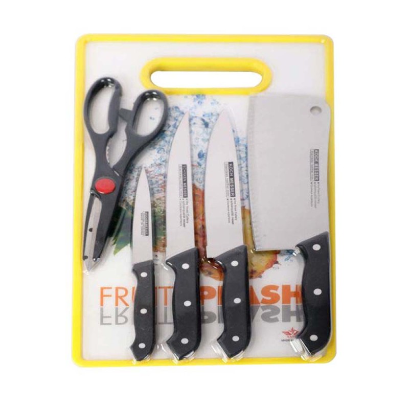 IE-31480 COPPING BOARD PLASTIC WITH KITCHEN KNIFE SET