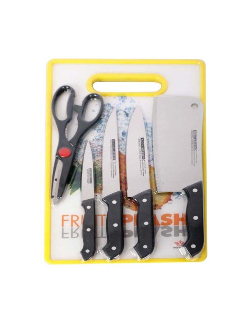 IE-31480 COPPING BOARD PLASTIC WITH KITCHEN KNIFE SET