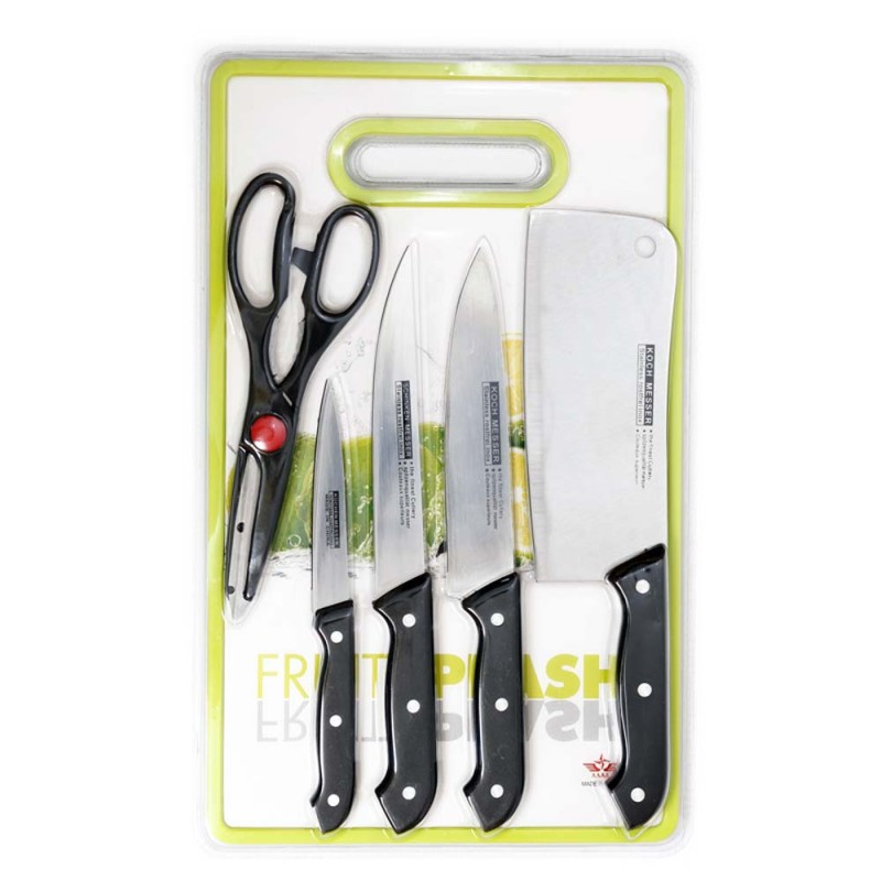 IE-31480 COPPING BOARD PLASTIC WITH KITCHEN KNIFE SET