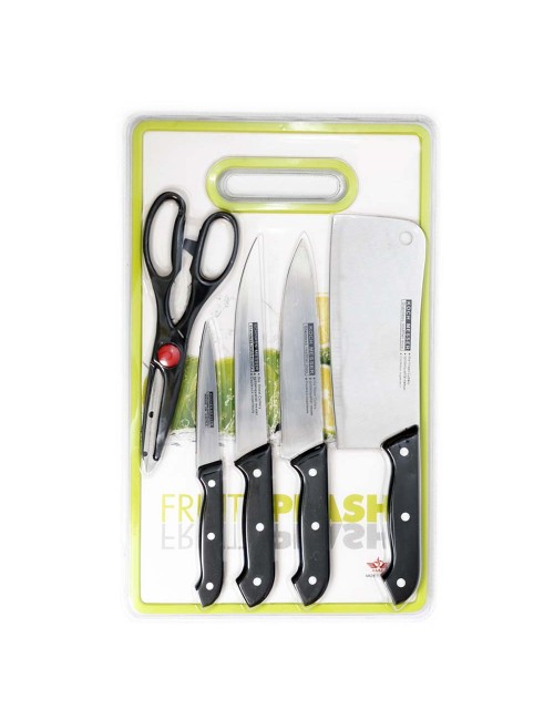IE-31480 COPPING BOARD PLASTIC WITH KITCHEN KNIFE SET