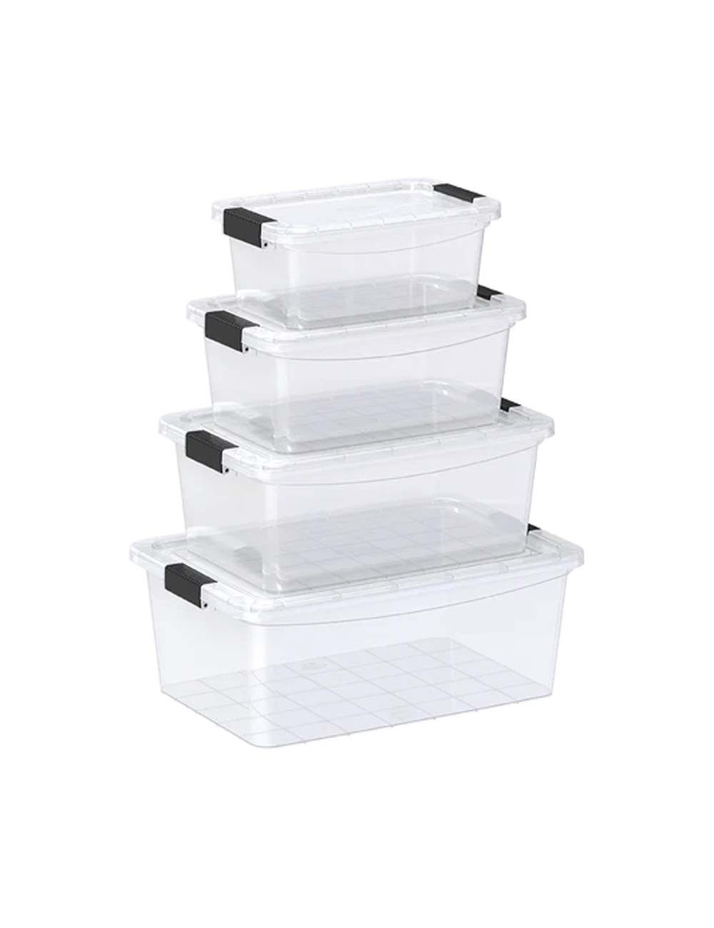 علبة تخزين بلاستيك شفاف 38 لتر