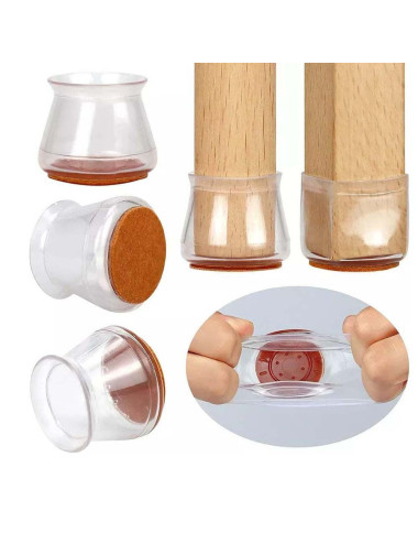 طقم كعب ارجل كرسي بلاستيك 8 حبة