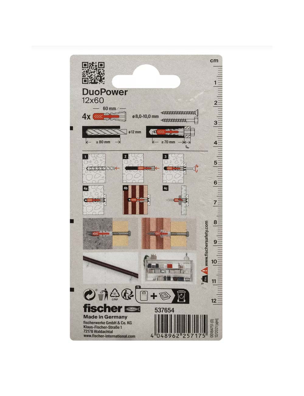 537654 FISHCHER DUOPOWER 12x60 K NV PLUG 4PCS