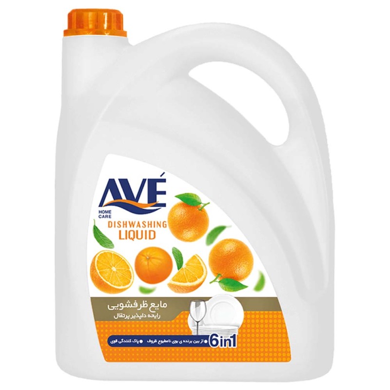 AVE سائل غسيل الاواني برائحة البرتقال 4 لتر