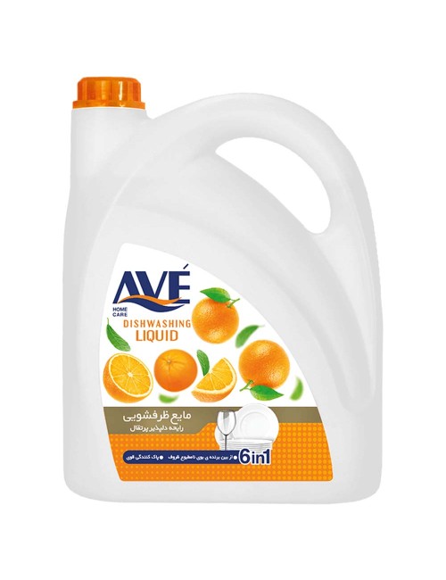 AVE سائل غسيل الاواني برائحة البرتقال 4 لتر