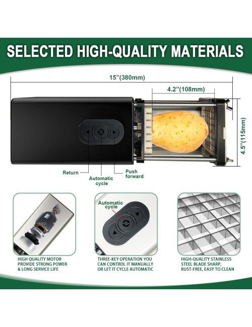 MULTI-FUNCTION FOOD CHOPPER WITH BLADE 8-10-12MM