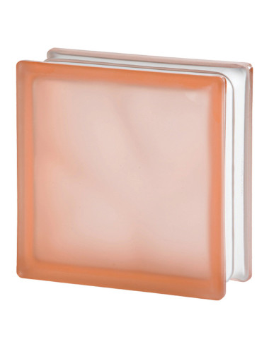 JH015-19×19×8 طابوق زجاجى وردي شفاف CHN