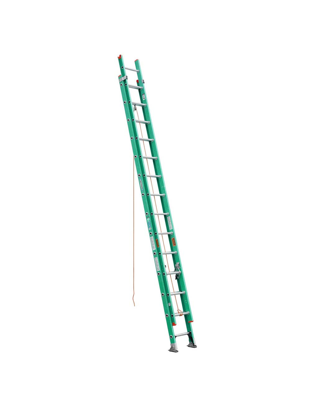 527177 FIBER GLASS LADDER WITH ROPE GREEN