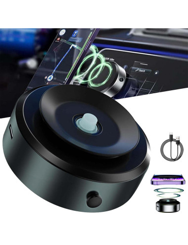 DOUBLE SIDED MAGNETIC PHONE STAND WITH WIRELESS CHARGING