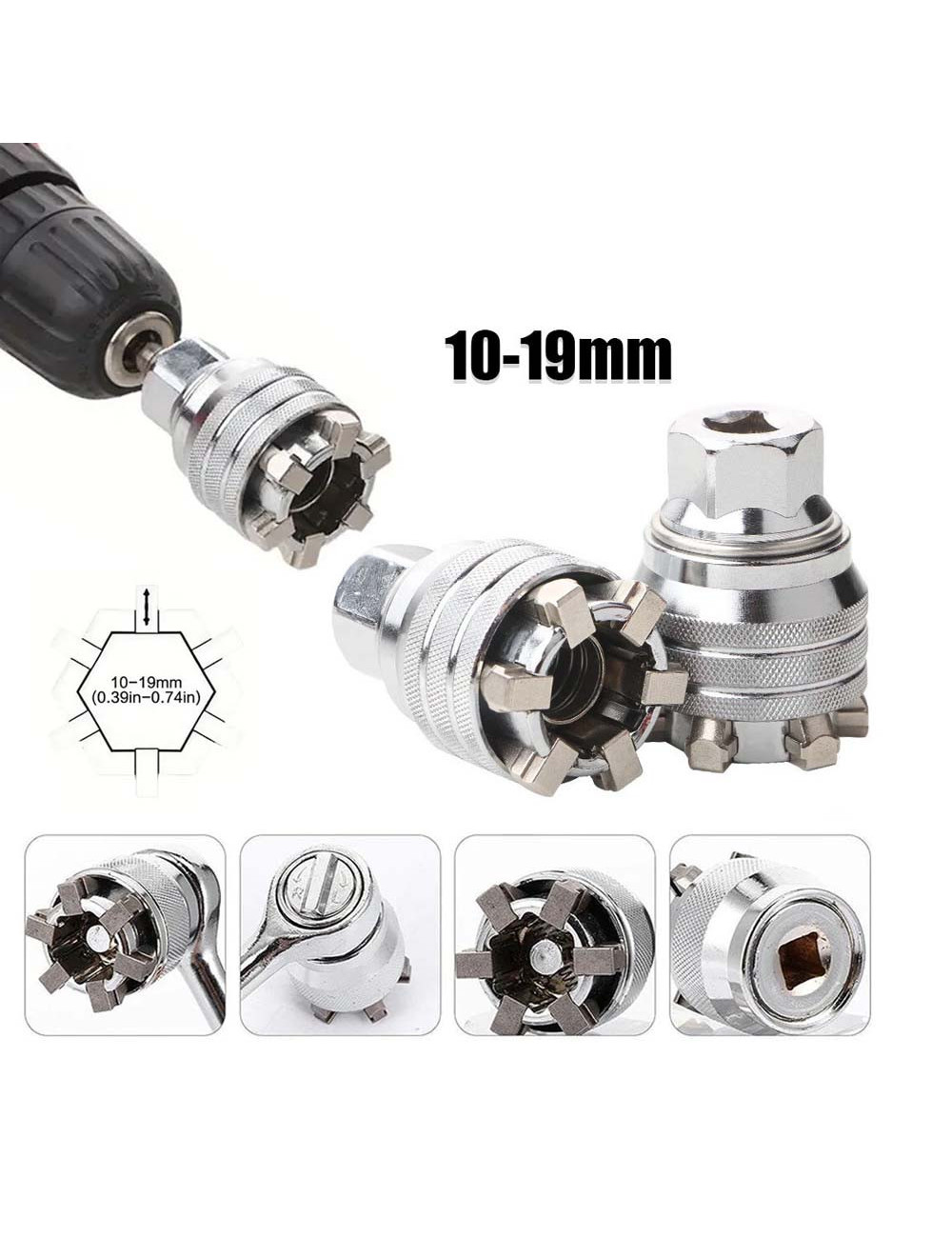 UNIVERSAL TORQUE WRENCH 3/8" 10MM TO 19MM