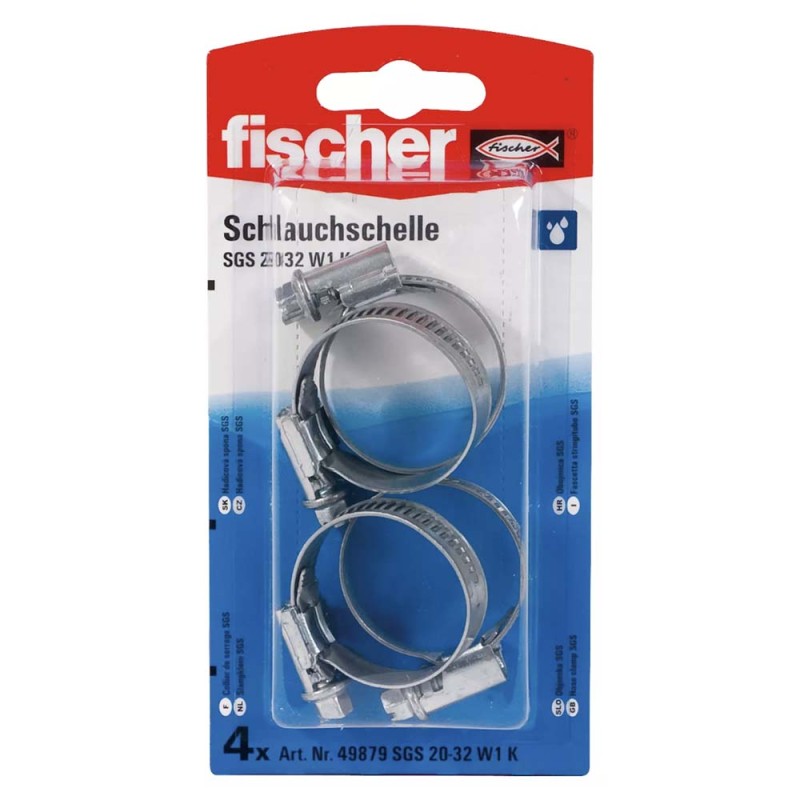 49879 FISHCHER SGS 20-32 W1 K HOSE CLAMPS 4PCS