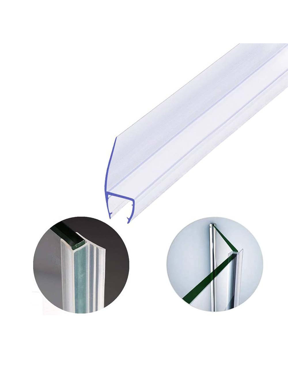 BL-510 PVC GLASS DOOR SEAL WITH FLANGE 8 MM x 2.20 MTR