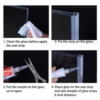 BL-500 PVC GLASS DOOR SEAL 8 MM x 2.20 MTR