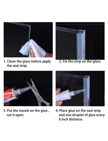 BL-500 PVC GLASS DOOR SEAL 8 MM x 2.20 MTR