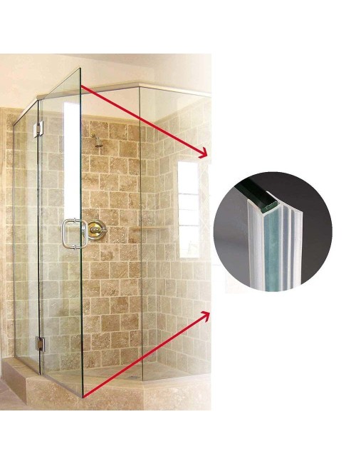 BL-530 PVC GLASS DOOR SEAL WITH FLANGE 8 MM x 2.20 MTR