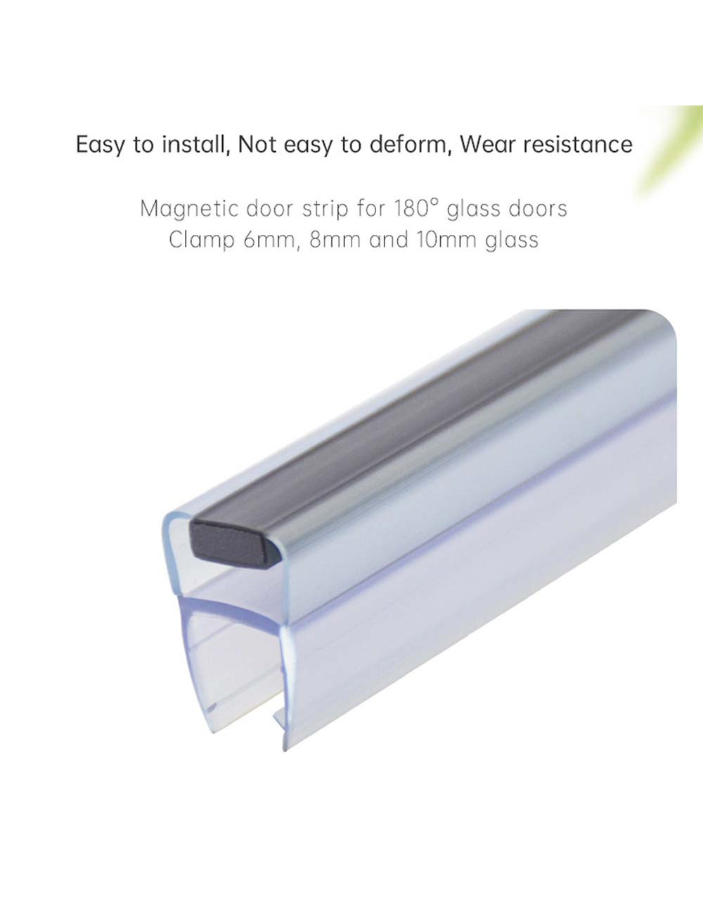 BL-110 PVC GLASS DOOR SEAL MAGNETIC 8 MM x 2.20 MTR