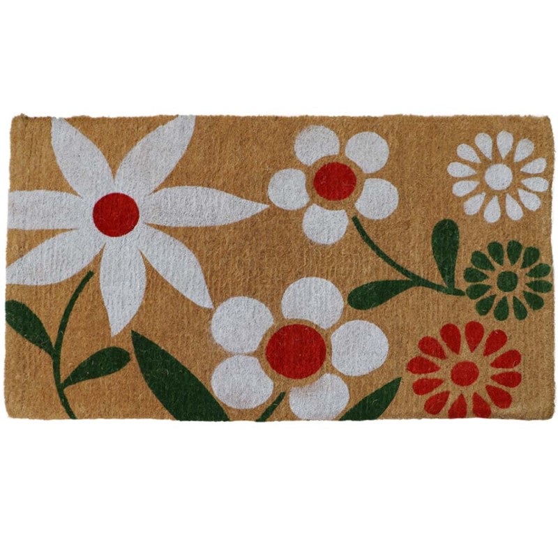 624204 FIBER DOOR MAT NATURAL 95 X 180 CM