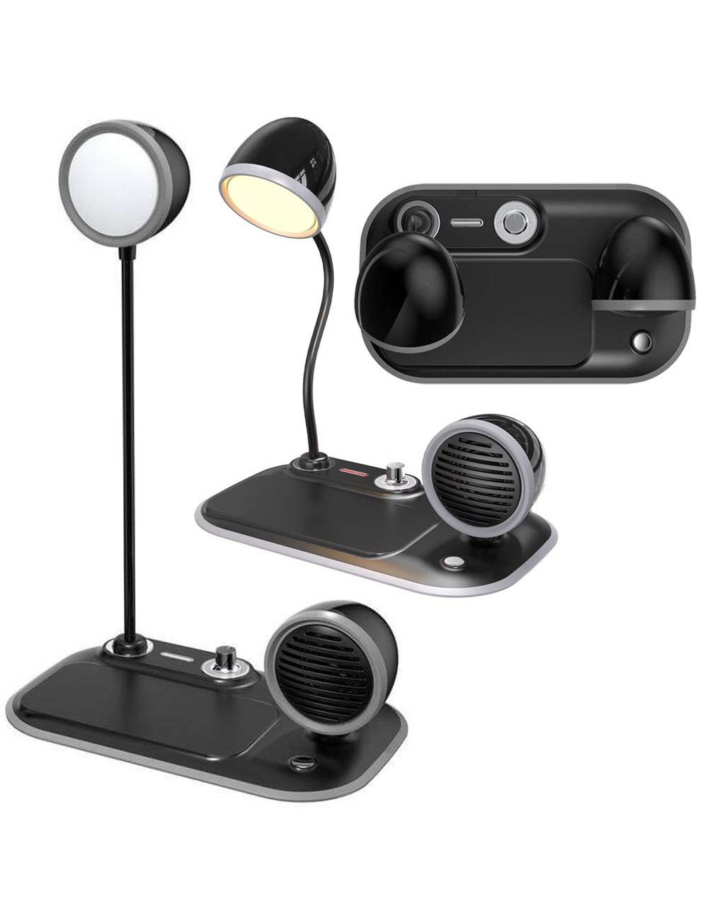 Q1-650 LAMP WIRELESS CHARGER WITH BT SPEAKER