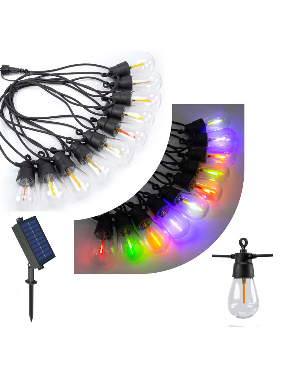 لايت زينة طاقة شمسية بيضاوي