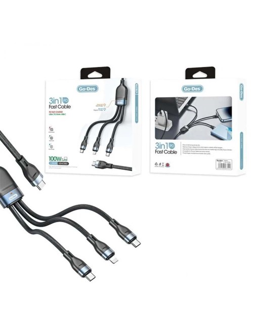 GO-DES GD-UC801 3 IN 1 USB CABLE