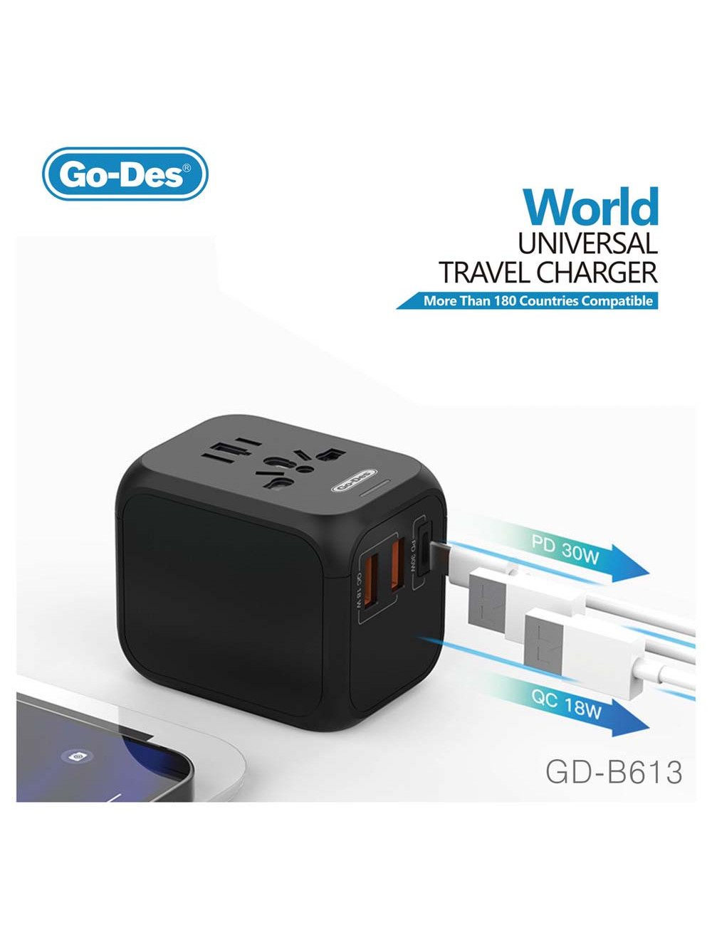 GO-DES GD-B613 4 IN 1 ADAPTOR