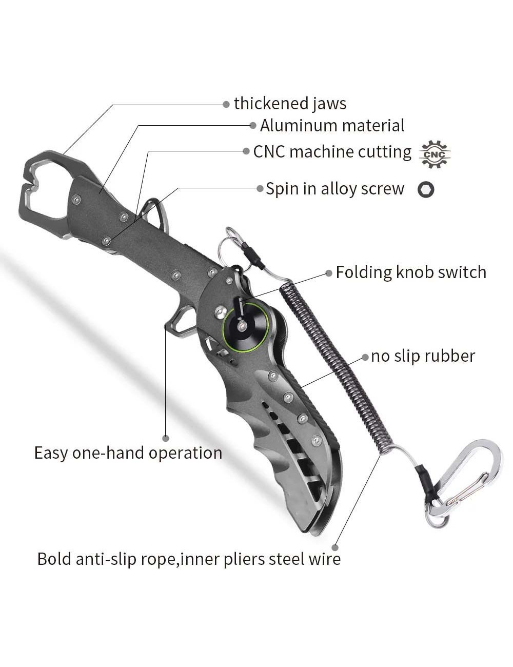 BL-057A ALUMINIUM FISHING LIP GRIP 20.3CM