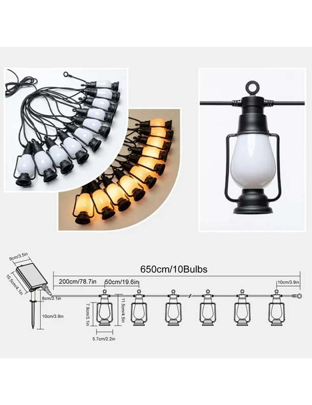 EL-32306 DECORATIVE STRING LIGHT LANTERN SHAPE