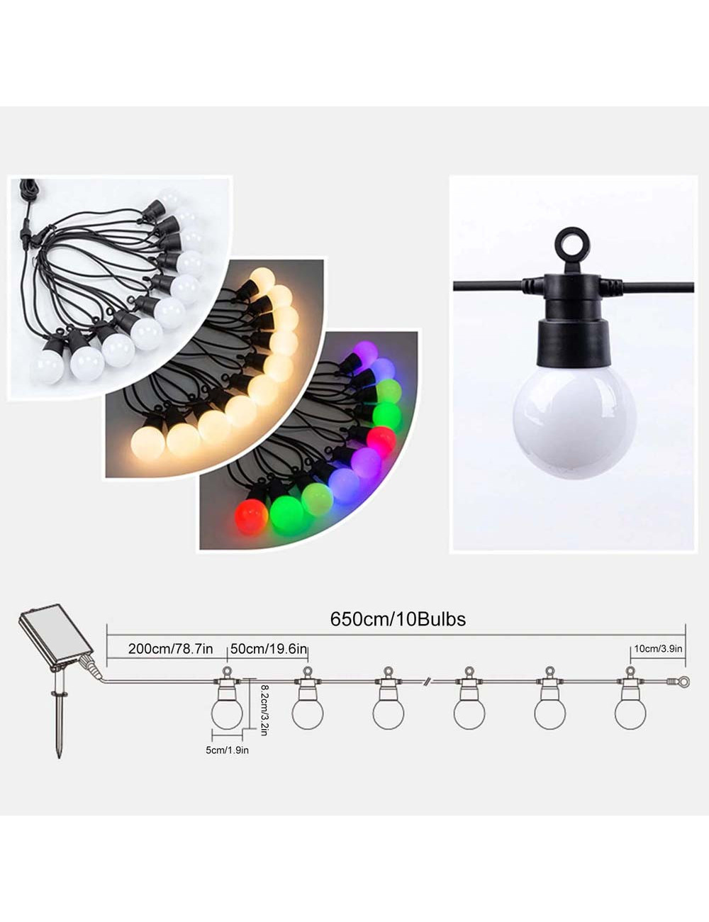 EL-32307 DECORATIVE STRING LIGHT ROUND RGBW