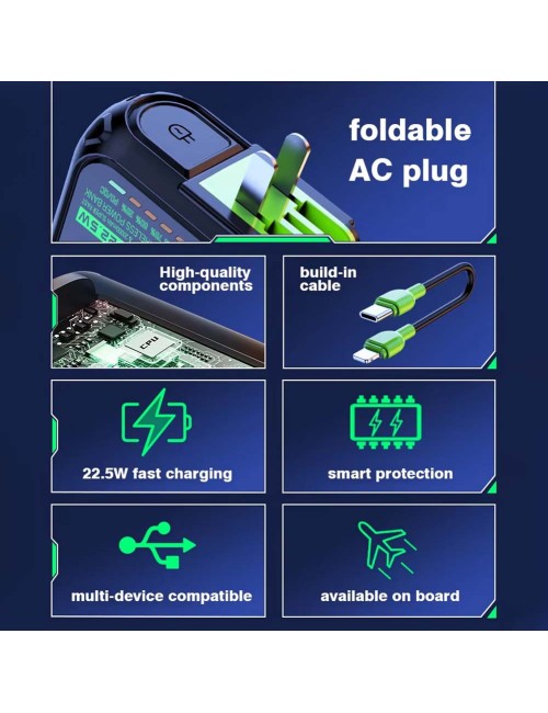 FAXITE 22.55W 10000MAH باور بانك مع ماك سيف وايرلس
