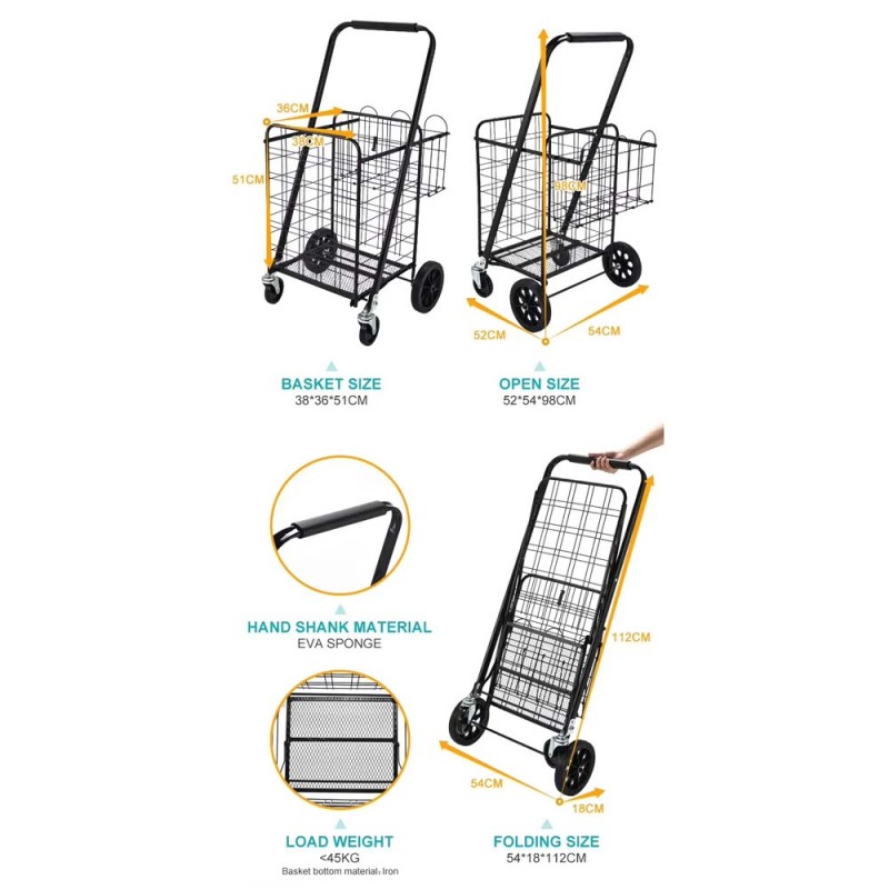 MB-21161 MESH FOLDED TROLLEY