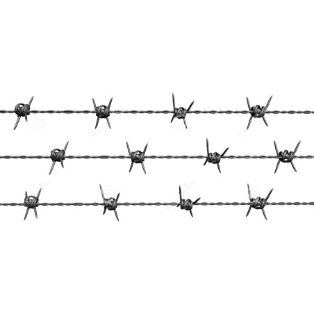 Barbed Wire 12G x 12G x ''4'' x 100 MTR x 15 KGS - H.D - CHN