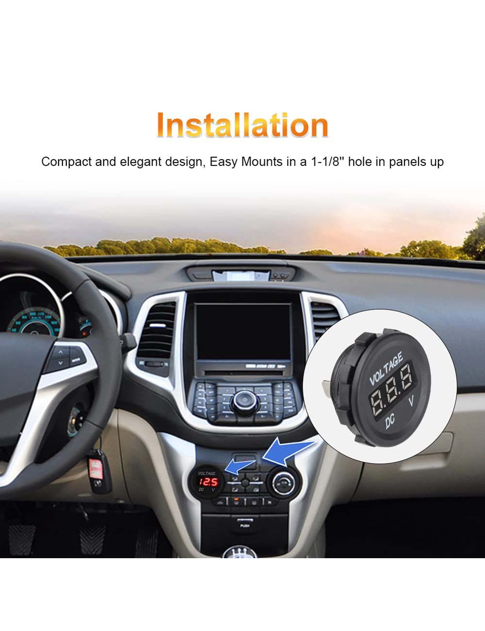 USB005 USB CAR VOLTAGE METTER