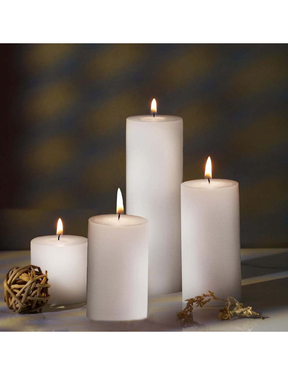 AR-21732-P WAX CANDLE 4 PICES SET