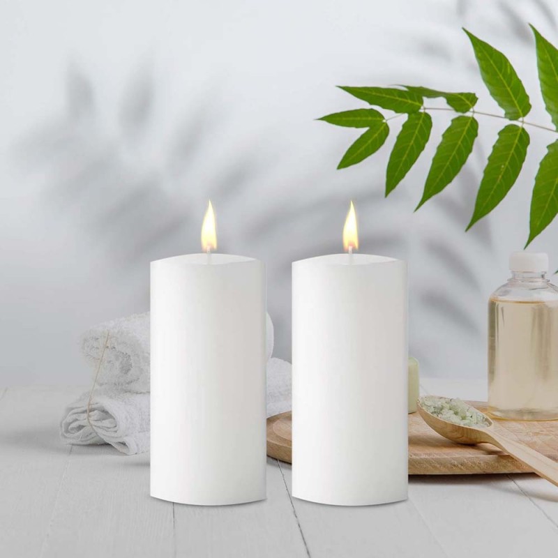 AR-21695-P WAX CANDLE 2 PICES SET