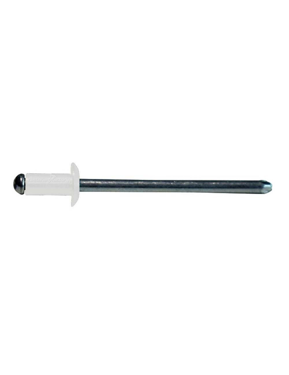 BLIND ALUMINIUM RIVET WHITE 4 x 8 MM