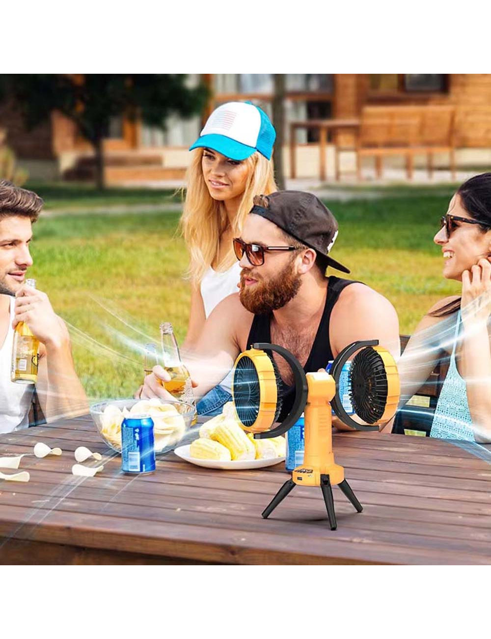 F7300 OUTDOOR FAN WITH LIGHT