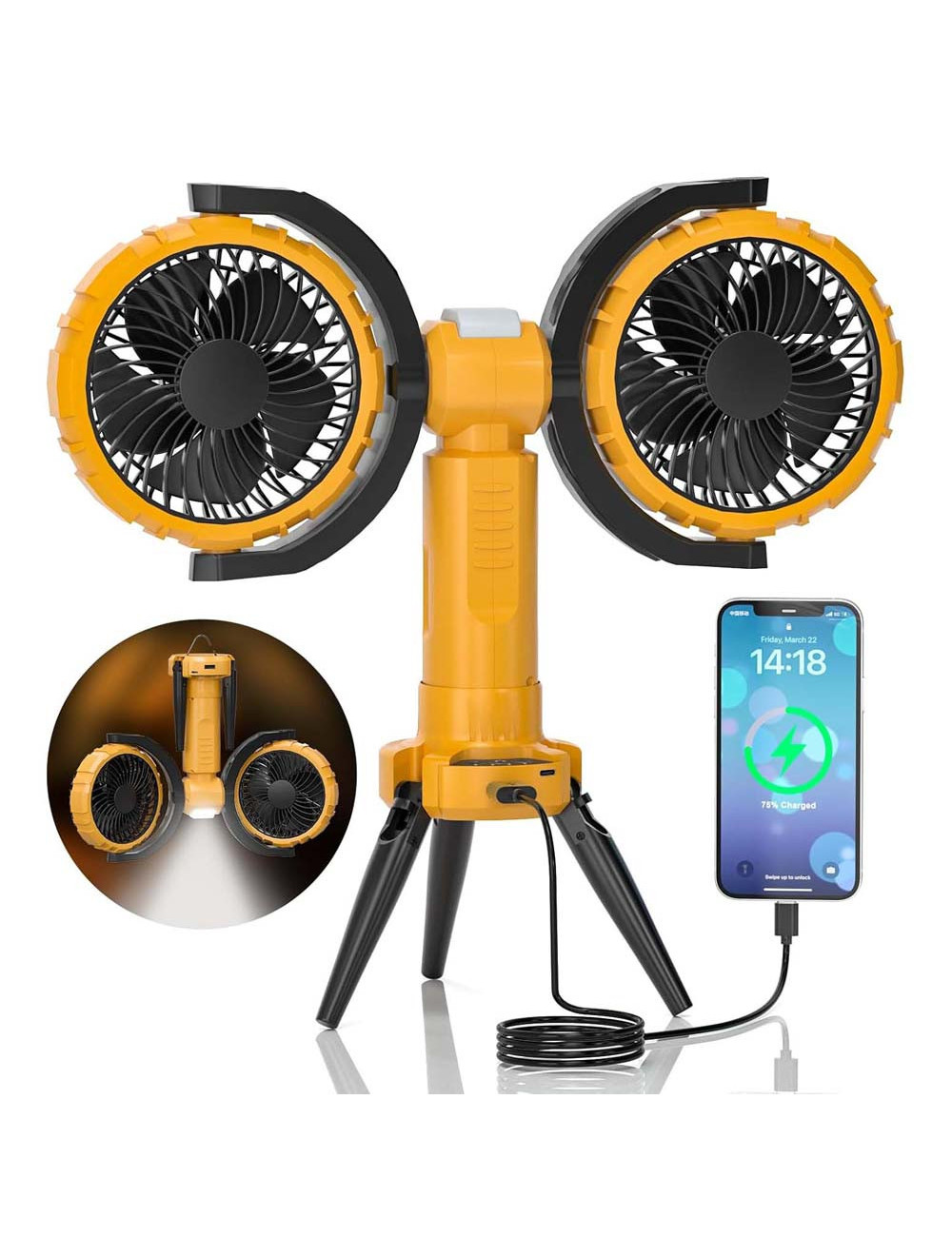 F7300 OUTDOOR FAN WITH LIGHT