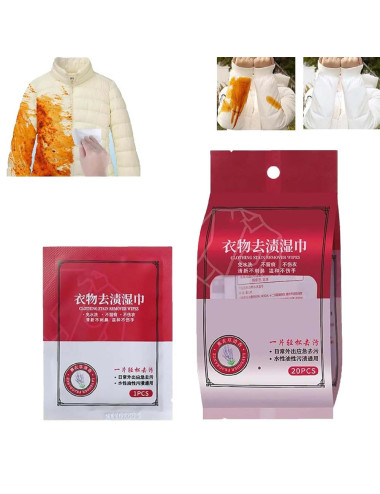CLOTHING STAIN REMOVER WIPES TOWEL