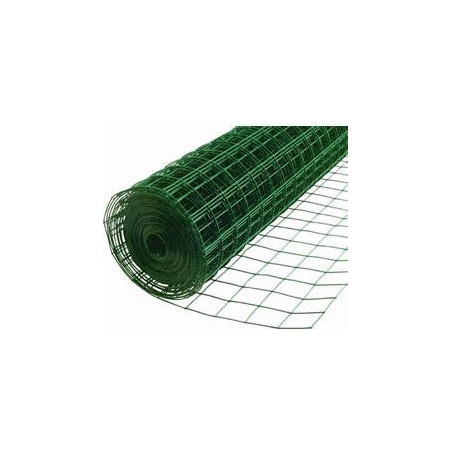 PVC COATED WELDED MESH GREEN 16G x 1" x 1.2 x 25 MTR
