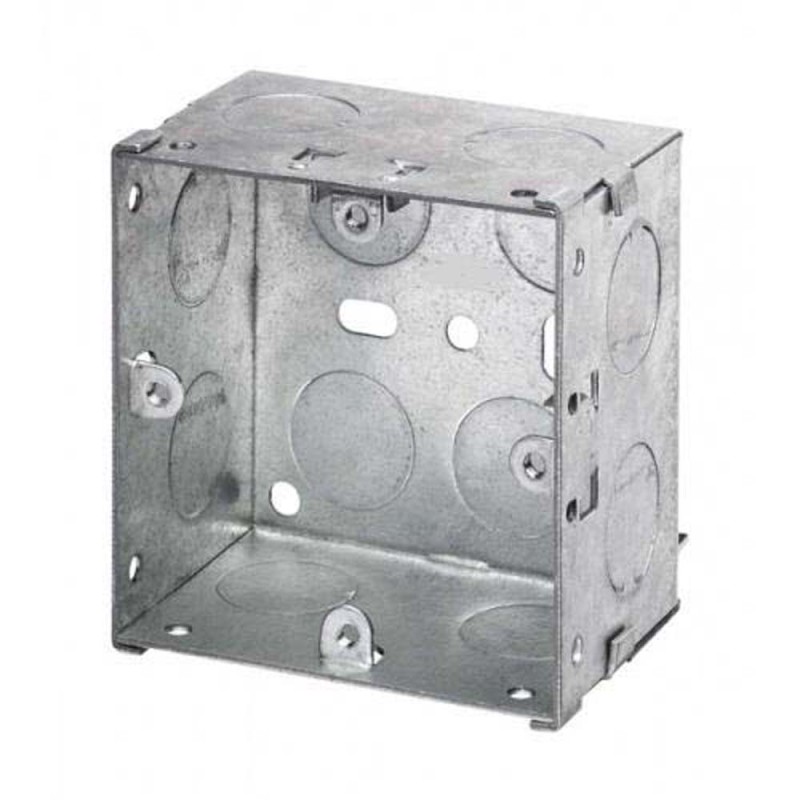 بوكس حديد 3×3 فتحة 3/4"مع غطاء اليوسفي