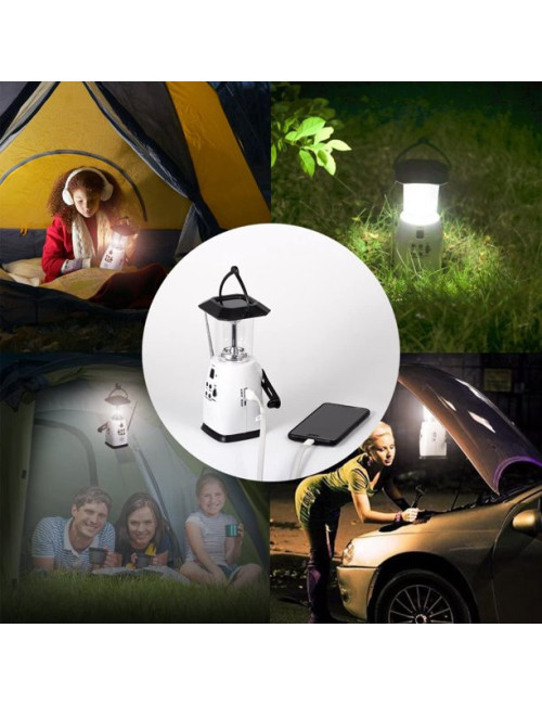 RD-249 LED+FM فاتوس طاقة شمسية+ شحن متعدد