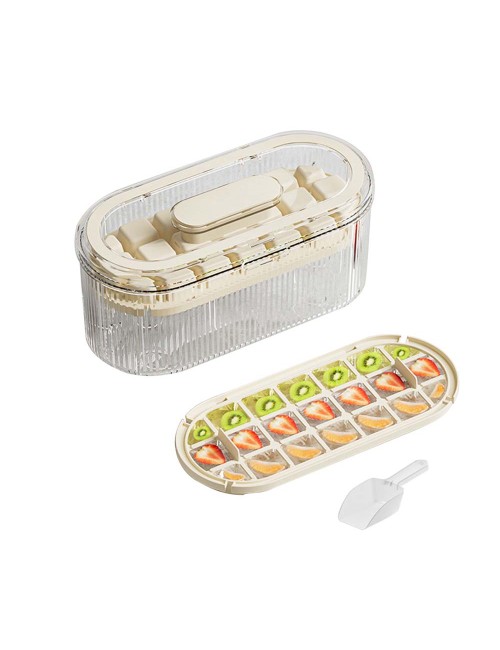 LZH-049 ICE GRIDE BOX SINGLE TRAY CREAM COLOR