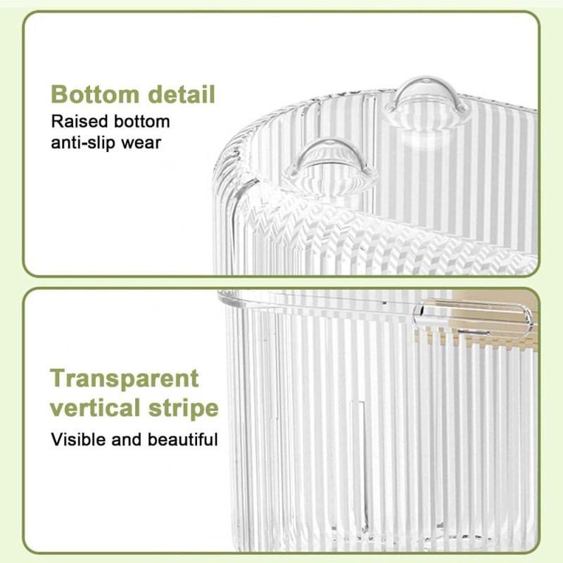 LZH-051 ICE GRIDE BOX DOUBLE TRAY CREAM COLOR