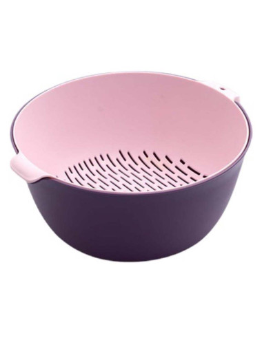 LZH-057 وعاء بلاستيك لغسيل الخضروات مع مصفاة