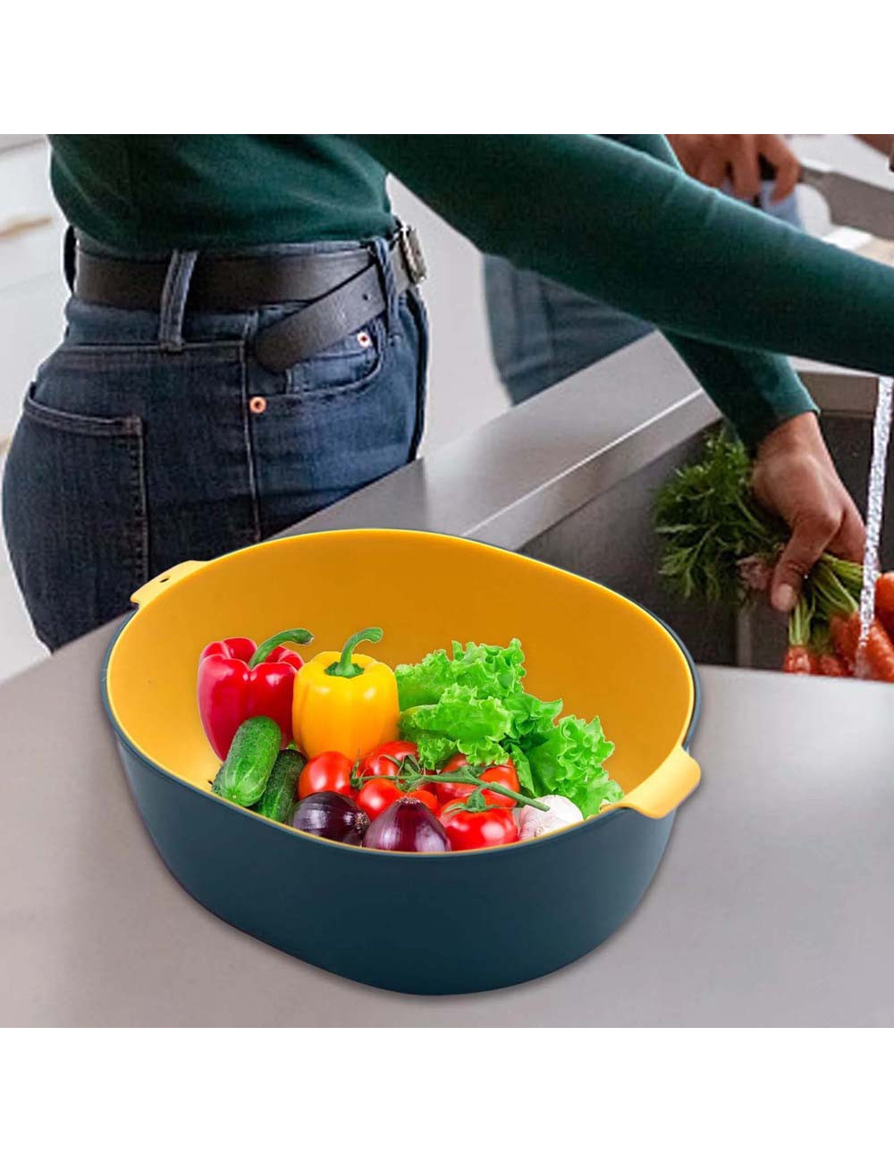 LZH-062 DOUBLE LAYER DRAINAGE BASKET
