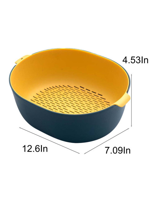 LZH-062 وعاء بلاستيك لغسيل الخضروات مع مصفاة
