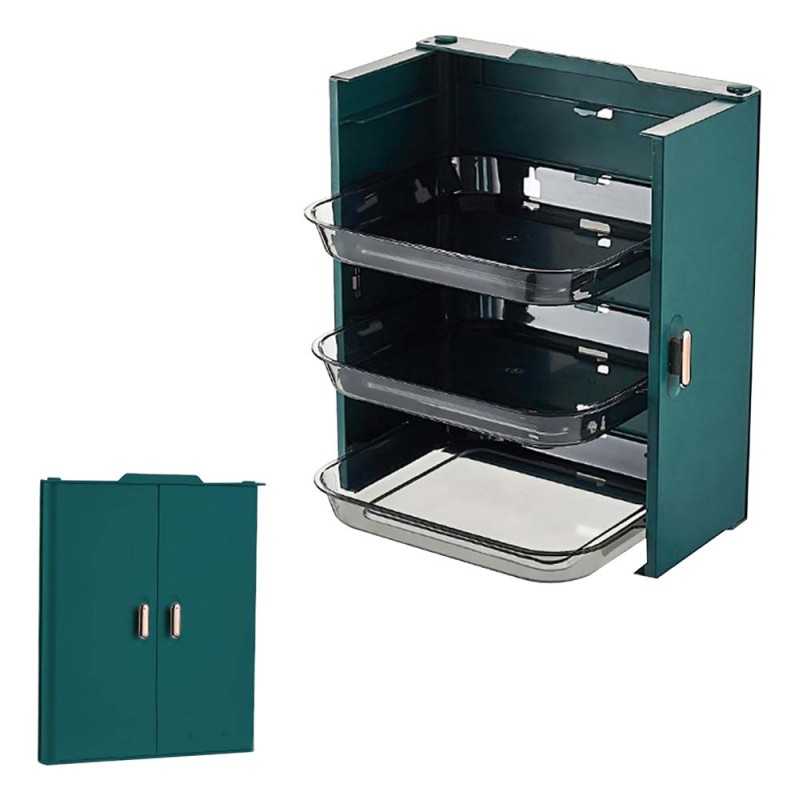 LZH-063 WALL MOUNTED KITCHEN3 LAYER RACK GREEN